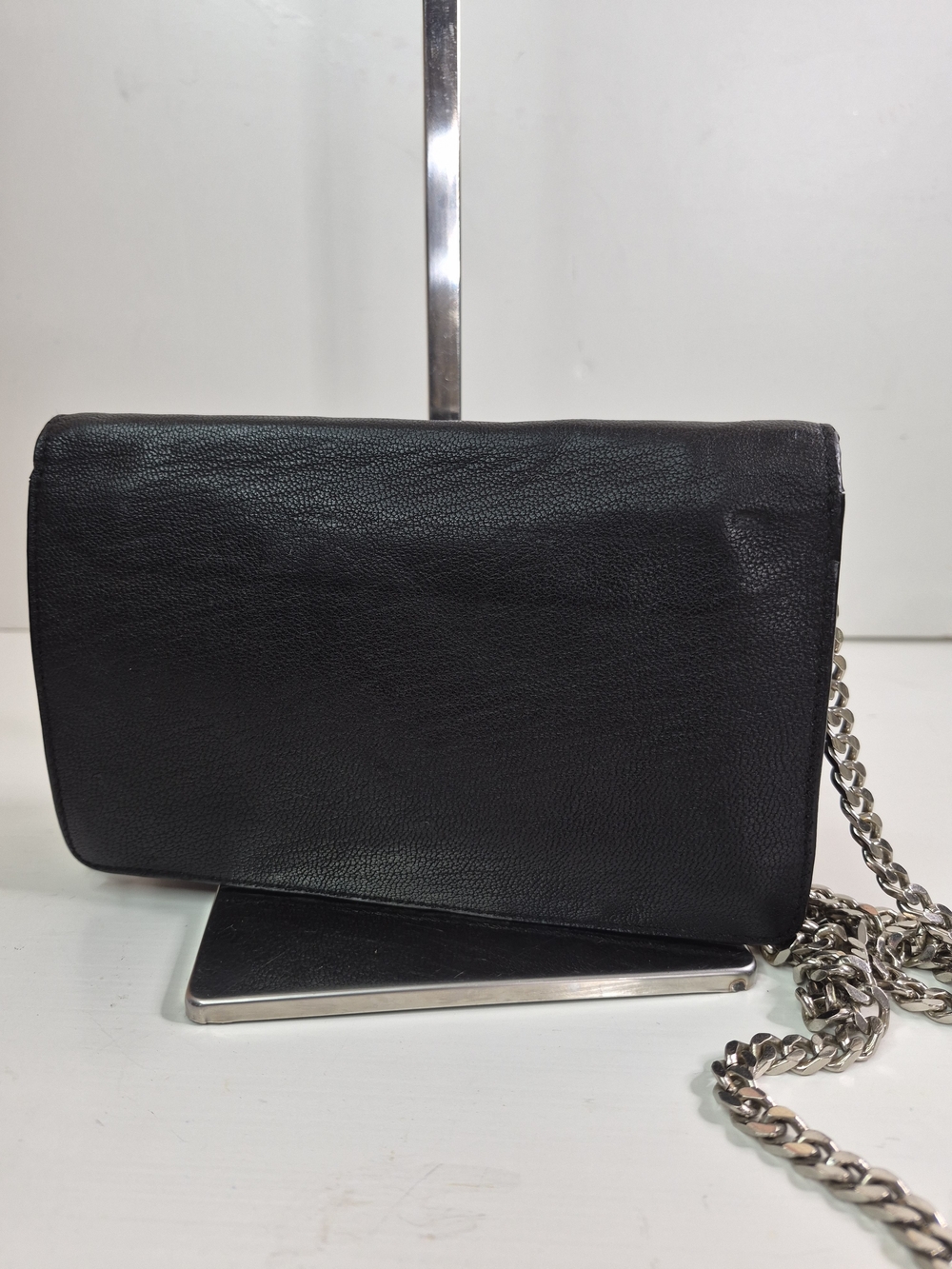 Givenchy Black Leather Chain Shoulder Bag - Picture 5 of 10